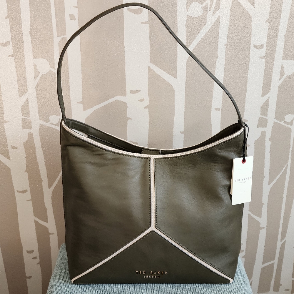 Ted Baker: Olive Green "Hannah" Tote